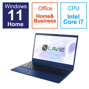 NEC ノートパソコン LAVIE N13 ネイビーブルー[13.3型 /Win11 Home /Core i7 /メモリ：16GB /SSD：512GB /Office] PC-N1375FAL