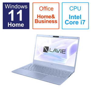 NEC ノートパソコン LAVIE N13 メタリックライトブルー  [13.3型 /Win11 Home /Core i7 /メモリ：16GB /SSD：512GB /Office] PC-N1375FAM