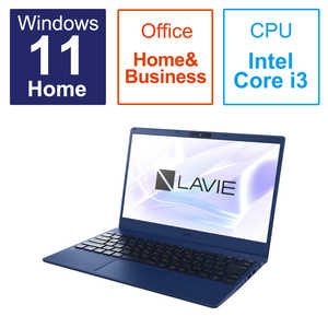 NEC ノートパソコン LAVIE N13 ネイビーブルー [13.3型 /Win11 Home /Core i3 /メモリ：8GB /SSD：256GB /Office] PC-N1335FAL