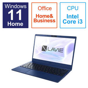 NEC 【アウトレット】ノートパソコン LAVIE N13 [ 13.3型 / Win11 Home / Core i3 / メモリ8GB / SSD256GB / Office ] ネイビーブルー PC-N1335FAL