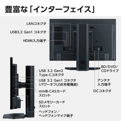 NEC デスクトップパソコン LAVIE A23 ファインブラック [23.8型 /AMD
