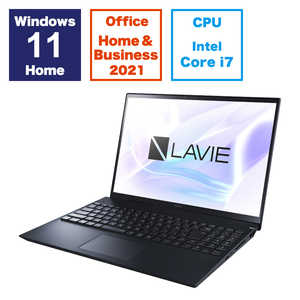 NEC ノートパソコン LAVIE NEXTREME Infinity アルマイトブラック [16.0型 /Win11 Home /Core i7 /メモリ：16GB /SSD：1TB /Office] PC-XF950GAB