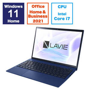 NEC ノートパソコン LAVIE N13 Slim ネイビーブルー [13.3型 /Win11 Home /Core i7 /メモリ：16GB /SSD：512GB /Office] PCN1375HAL
