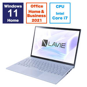 NEC ノートパソコン LAVIE N13 Slim スカイシルバー [13.3型/Win11 Home/Core i7/メモリ16GB/SSD512GB/Office] PCN1375HAM