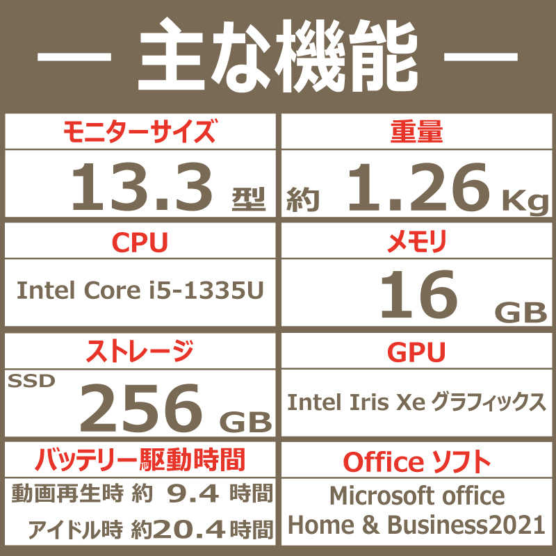 NEC NEC ノートパソコン LAVIE N13 Slim ネイビーブルー [13.3型/Win11 Home/Core i5/メモリ16GB/SSD256GB/Office] PCN1355HAL PCN1355HAL