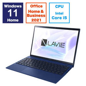 NEC ノートパソコン LAVIE N13 Slim ネイビーブルー [13.3型/Win11 Home/Core i5/メモリ16GB/SSD256GB/Office] PCN1355HAL