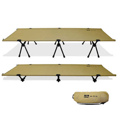 WAQ アウトドア用品 2WAY フォールディング コット (タン) WAQ2WAY 
