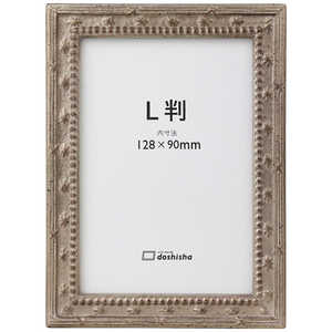 同志舎 木製フォトフレーム 梅小紋 L判 銀 ウメコモンSLバン