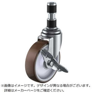 ユーエイキャスター 差込式 自在 ステンレスキャスター ウレタン 車輪径100mm ストッパー付き Eタイプ SUS-ETF-S型 パイプ径35 SUSETF100URS35P ユーエイキャスター 差込式 自在 ステンレスキャスター ウレタン 車輪径100mm ストッパー付き Eタイプ SUS-ETF-S型 パイプ径35 SUSETF100URS35P