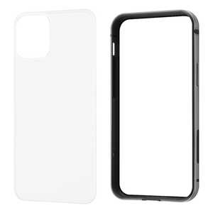 レイアウト iPhone 12 mini 5.4インチ対応 アルミバンパー+パネル(クリア) ブラック RT-P26AB/BM レイアウト iPhone 12 mini 5.4インチ対応 アルミバンパー+パネル(クリア) ブラック RT-P26AB/BM