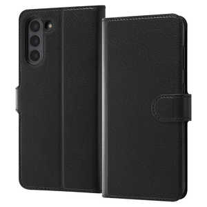 レイアウト Galaxy S21 5G 耐衝撃 手帳 シンプル マグネット ブラック RT-GS21ELC1/BB レイアウト Galaxy S21 5G 耐衝撃 手帳 シンプル マグネット ブラック RT-GS21ELC1/BB
