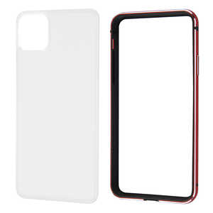 レイアウト iPhone 11 Pro Max 6.5インチ アルミバンパー+背面パネル(クリア)/レッド RT-P22AB/RM レイアウト iPhone 11 Pro Max 6.5インチ アルミバンパー+背面パネル(クリア)/レッド RT-P22AB/RM