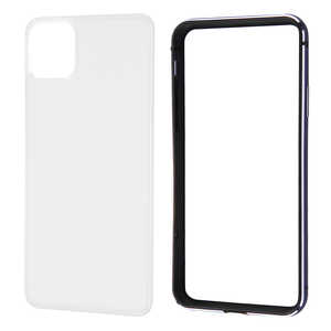 レイアウト iPhone 11 Pro Max 6.5インチ アルミバンパー+背面パネル(クリア)/ネイビー RT-P22AB/DNM レイアウト iPhone 11 Pro Max 6.5インチ アルミバンパー+背面パネル(クリア)/ネイビー RT-P22AB/DNM