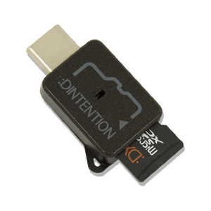 DADANDALL カード リーダー ライター USB2.0対応 microSD DINTENTION ブラック (USB2.0/スマホ タブレット対応) DDSDRW003CBK