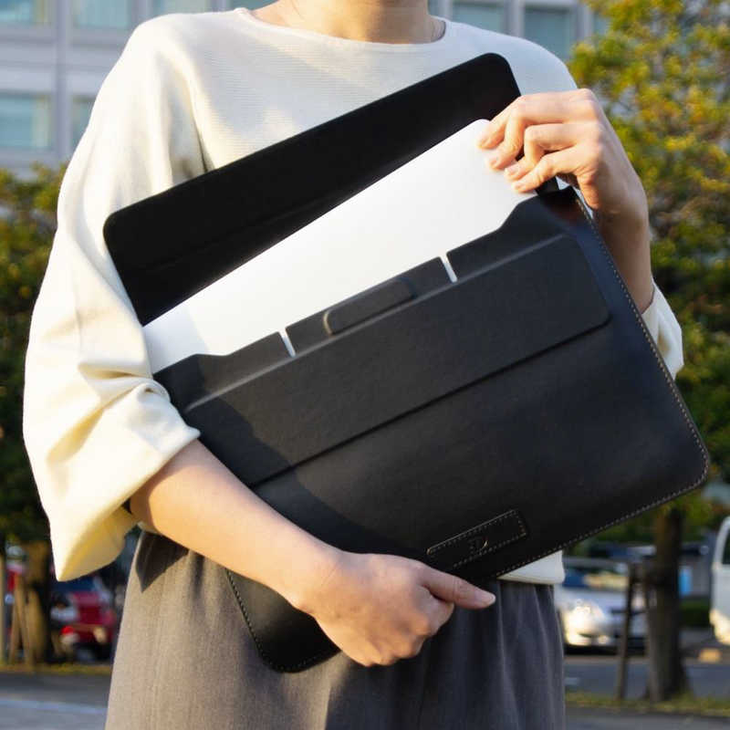 DADANDALL DADANDALL ノートパソコン / タブレットPC対応 [13~14インチ] スタンド機能付き 封筒型スリーブケース DINTENTION ディープ･ブラック DDPCSL1401BK DDPCSL1401BK