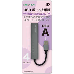 DADANDALL USB-Aϥ (Chrome/Android/Mac/Windows11б)DINTENTION ΥХѥ /4ݡ /USB 3.2 Gen1б 饤ȥ졼 DDUHA4002ALG