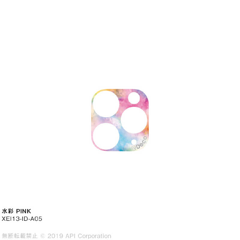 アピロス アピロス is Deco 水彩 PINK for iPhone 11 Pro/ 11 Pro Max EYLE XEI13-ID-A05 XEI13-ID-A05