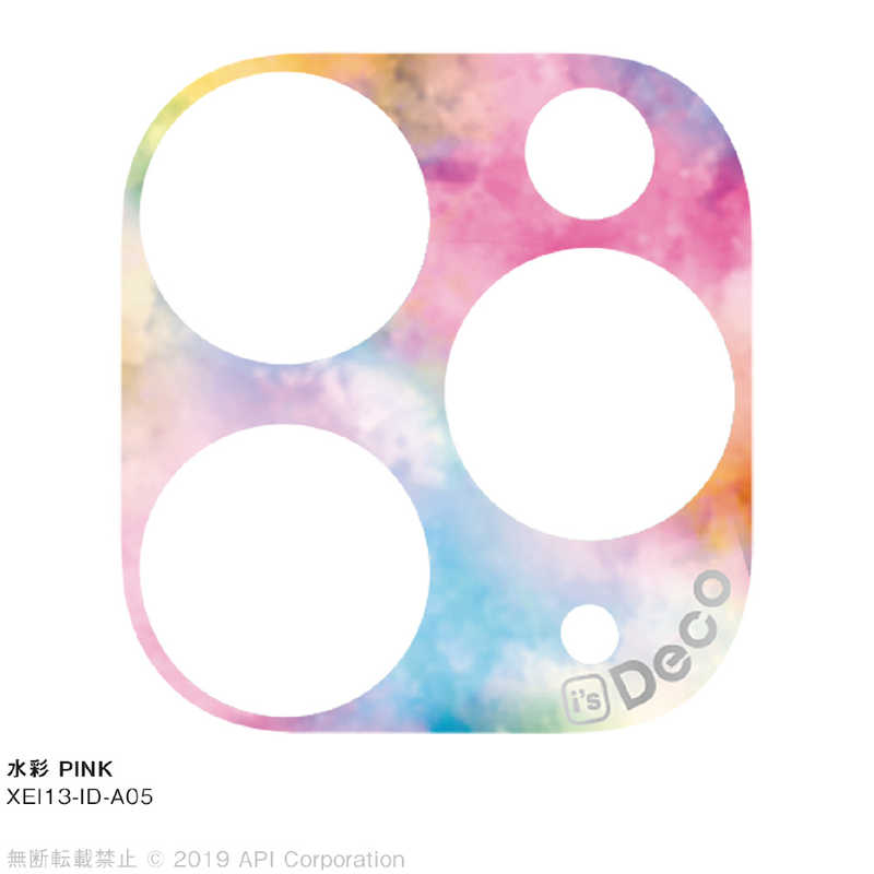 アピロス アピロス is Deco 水彩 PINK for iPhone 11 Pro/ 11 Pro Max EYLE XEI13-ID-A05 XEI13-ID-A05