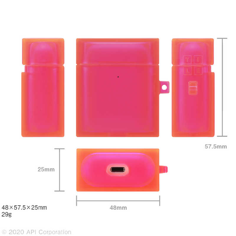 アピロス アピロス TILE neon PINK for AirPods1/2 EYLE XEA01-TL-B01 XEA01-TL-B01