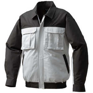 空調服 綿厚手脇下マチ付き ウェアのみ シルバー×ダークグレー M KU91920C06S2