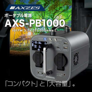 ⾦ AXZES ݡ֥Ÿ 1000W 1017Wh 275000mha Ǽդ [5 /AC /USB Power Deliveryб] AXS-PB1000