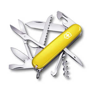 三金商事 (限定カラー)VICTORINOX ハントマン GN イエロー 防災グッズ 防災用品 避難グッズ レジャー アウトドア ナイフ キャンプ VX-1-3713-8