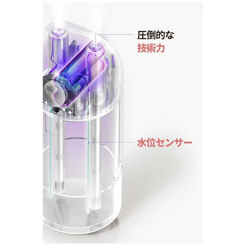 KMｺｰﾎﾟﾚｰｼｮﾝ KMｺｰﾎﾟﾚｰｼｮﾝ 加湿器 LUMENA ルーメナー コードレス加湿器 H3プラス 超音波式 ピンク H3PLUSP H3PLUSP