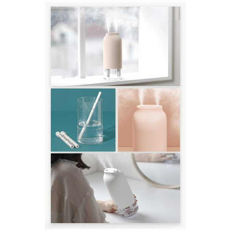 KMｺｰﾎﾟﾚｰｼｮﾝ KMｺｰﾎﾟﾚｰｼｮﾝ 加湿器 LUMENA ルーメナー コードレス加湿器 H3プラス 超音波式 ピンク H3PLUSP H3PLUSP