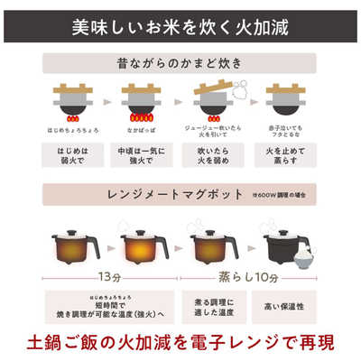 MUK 電子レンジ専用調理器具 レンジメート マグポット ホワイト