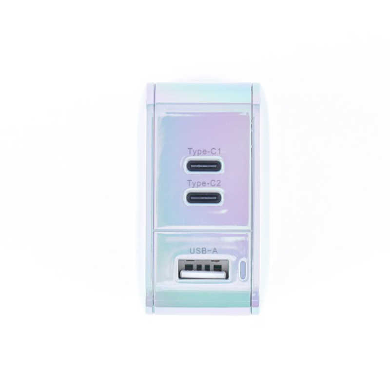 テラ テラ USB Type-C充電器 PD対応66W 3ポート(Type-C ×2 USB-A×1)［USB Power Delivery対応 /GaN 採用］ APD66-C2A1G/ABL APD66-C2A1G/ABL