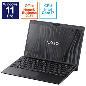VAIO ノートパソコン SX12 ファインブラック （12.5型 /Windows11 Pro /intel Core i7 /Office HandB /メモリ：16GB /SSD：512GB） VJS12590111B
