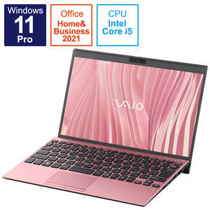 VAIO ノートパソコン SX12 ローズゴールド （12.5型 /Windows11 Pro /intel Core i5 /メモリ：16GB /SSD：256GB /Office HandB） VJS12590411P