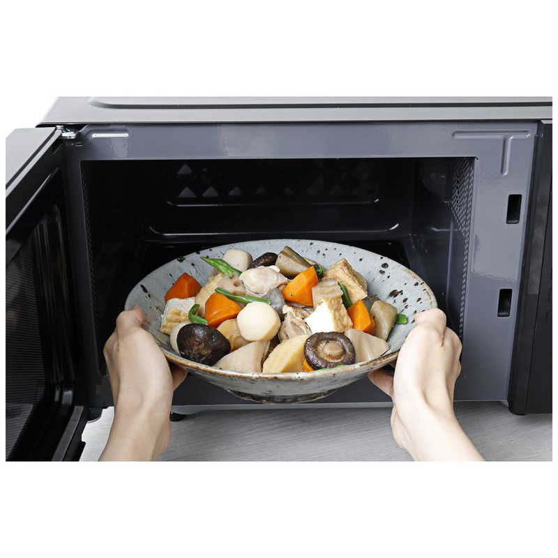 SIROCA SIROCA 電子レンジ 18L フラット ヘルツフリー SX-18D132K ブラック SX-18D132K ブラック