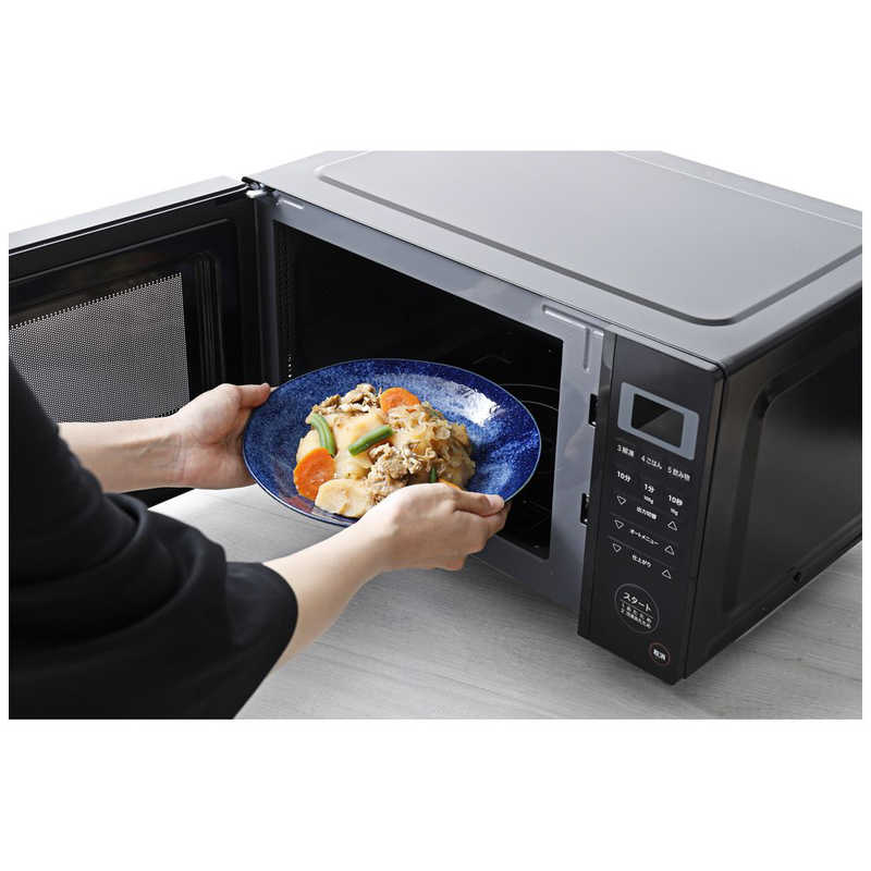 SIROCA SIROCA 電子レンジ 18L フラット ヘルツフリー SX-18D132K ブラック SX-18D132K ブラック