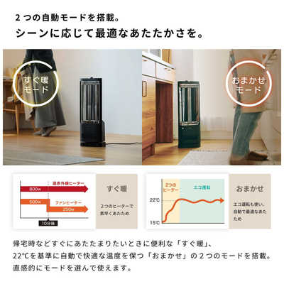 SIROCA 足元ファンヒーター付き 遠赤外線暖房機 にこポカ 1300W 石英管