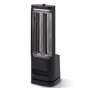 SIROCA 足元ファンヒーター付き 遠赤外線暖房機 にこポカ 1300W 石英管ヒーター 人感センサー付き 首振り機能 ブラック SH-FC251K