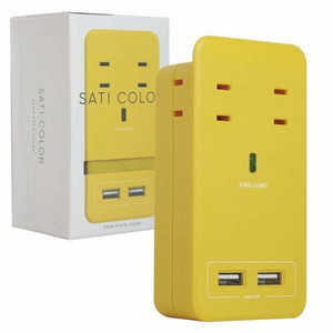 ファーゴ 電源タップ SATI COLOR イエロー CT221YE ファーゴ 電源タップ SATI COLOR イエロー CT221YE