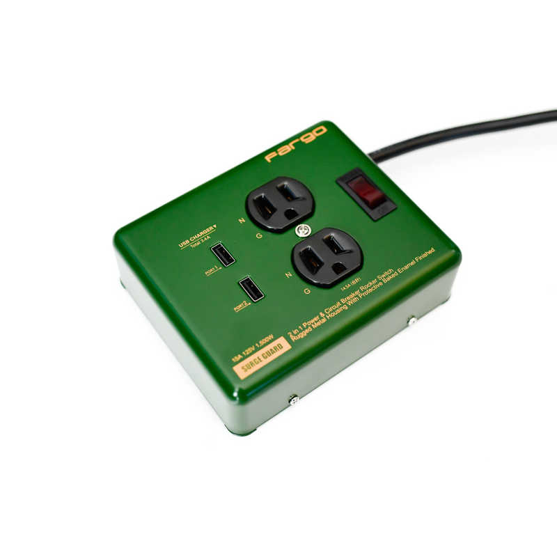 ファーゴ ファーゴ STEEL TAP USB OLIVE ファーゴ オリーブ ［1.8m /2個口 /スイッチ付き(一括) /2ポート］ PT410OV PT410OV