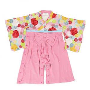 ROK Aenak アエナック 女児はかまロンパース 80cm 菊柄/ピンク GIRLSHAKAMA2 ROK Aenak アエナック 女児はかまロンパース 80cm 菊柄/ピンク GIRLSHAKAMA2