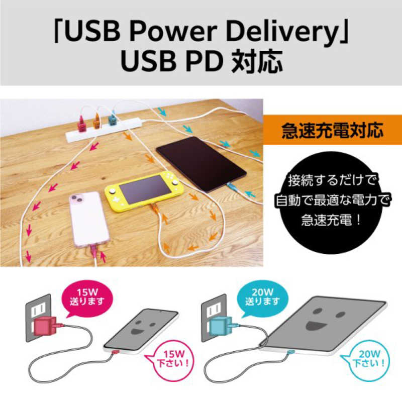 カンパーニュ カンパーニュ USB PD20W対応ACアダプタ re：colors ［1ポート /USB Power Delivery対応 /GaN(窒化ガリウム) 採用］ グレープ CP-RC1AC20W/V CP-RC1AC20W/V