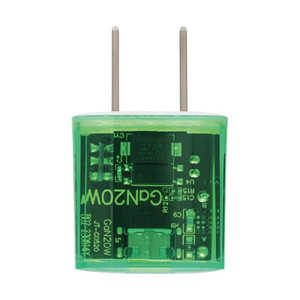 カンパーニュ USB PD20W対応ACアダプタ re：colors ［1ポート /USB Power Delivery対応 /GaN(窒化ガリウム) 採用］ ライム CP-RC1AC20W/G