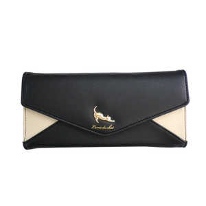 バックヤードファミリー 長財布 V字 ビジュー レター プレート 猫 JW0171.伸び猫L(BK) JWLETTERWALLET バックヤードファミリー 長財布 V字 ビジュー レター プレート 猫 JW0171.伸び猫L(BK) JWLETTERWALLET