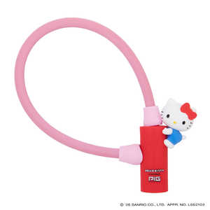 サンリオ キャラクターワイヤーロック(ハローキティ/8×300mm) SWL300_001