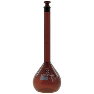 柴田科学 SIBATA メスフラスコ 茶 スーパーグレード 250mL 0 20070250