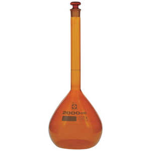 柴田科学 SIBATA メスフラスコ 茶 スーパーグレード 2L 0 200702000