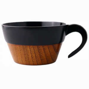 若兆 スープカップ 350ml 漆 ツートン 木製 黒 スープカップ350MLウル