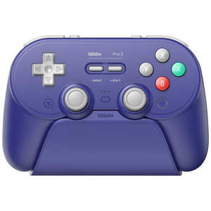 ̑[J[ ELڑ Q[~ORg[[ Switch/Switch2/Windows PC/MacOS/Android/iOSΉ p[v Purple 8BitDo Pro 3 Bluetooth Purple