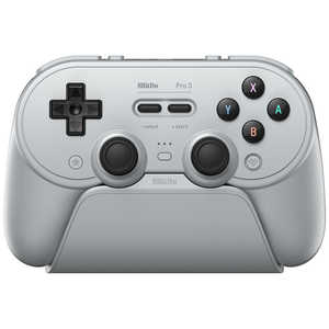 ̑[J[ ELڑ Q[~ORg[[ Switch/Switch2/Windows PC/MacOS/Android/iOSΉ OC Gray 8BitDo Pro 3 Bluetooth Gray