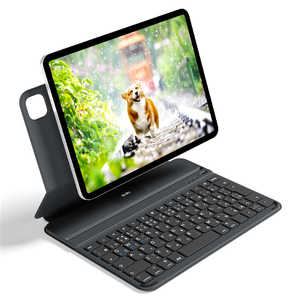 EWIN AirSlim Folio(�Ɍy��)iPad�p�L�[�{�[�h�t���P�[�X 10.9/11�C���`�Ή�(iPad Air ��4-7����/iPad Pro 11�C���` ��2-4����) EW-BK033-01-BK