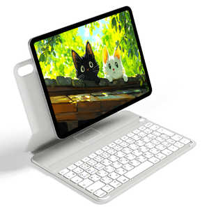 EWIN AirSlim Folio(�Ɍy��)iPad�p�L�[�{�[�h�t���P�[�X 10.9/11�C���`�Ή�(iPad ��10����/��11���� A16) EW-BK033-02-GYWH